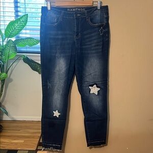 Rampage Navy Jeans with White Star Accents